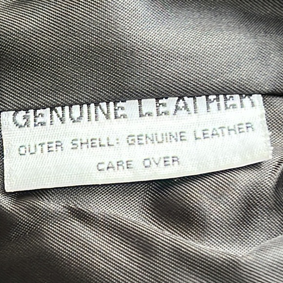 GIII Black Leather Fringe Moto Jacket Size‎ Large - Picture 11 of 16